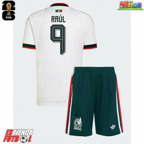 México Raul Jimenez #9 Segunda Equipación Niños Mundial 2026 Manga Corta (+ Pantalones cortos)